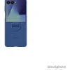 Samsung Silicone Case with Ring Blue, für Galaxy Flip7