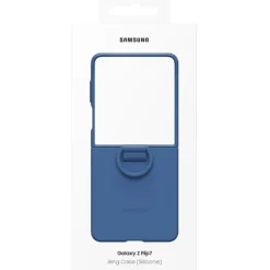 Samsung Silicone Case with Ring Blue, für Galaxy Flip7