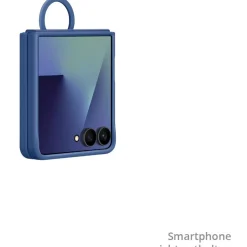 Samsung Silicone Case with Ring Blue, für Galaxy Flip7