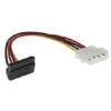 SATA Stromadapterkabel, Inline, 1x 5,25" Buchse an 15pin SATA Stecker abgewinkelt