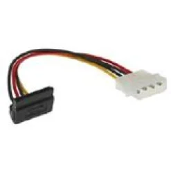 SATA Stromadapterkabel, Inline, 1x 5,25" Buchse an 15pin SATA Stecker abgewinkelt