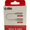 SBS USB Typ C zu 3,5 mm Klinke Adapter, weiss
