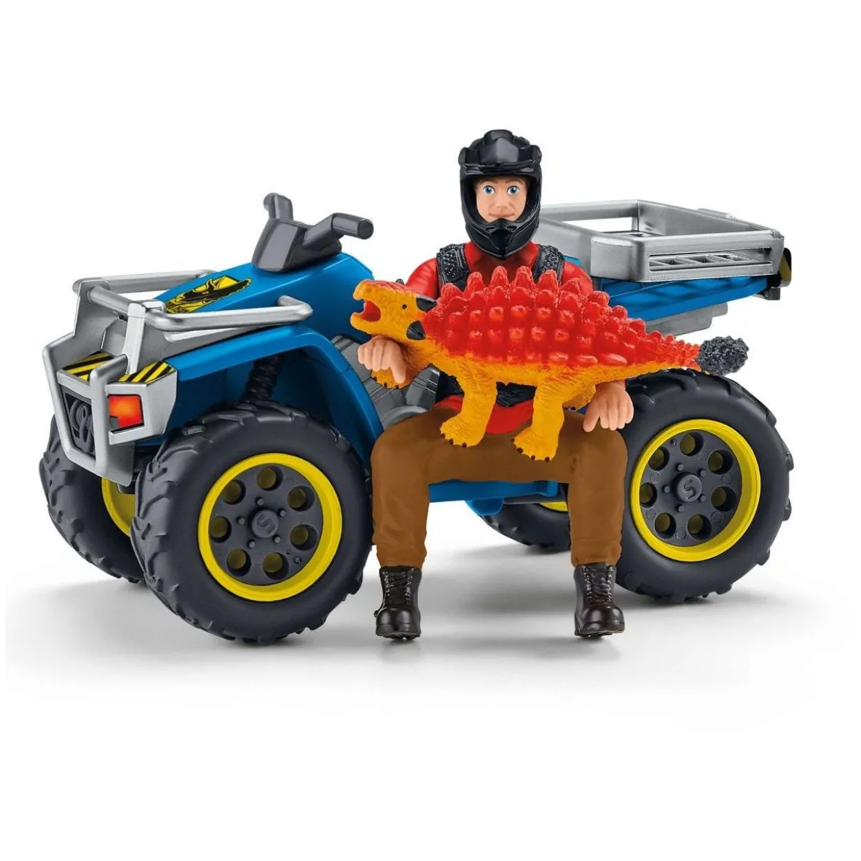 Schleich Dinosaurs 41466 Flucht auf Quad vor Velociraptor Spielfiguren-Set