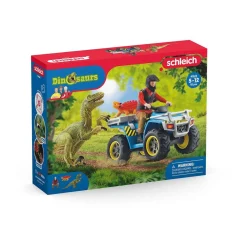 Schleich Dinosaurs 41466 Flucht auf Quad vor Velociraptor Spielfiguren-Set