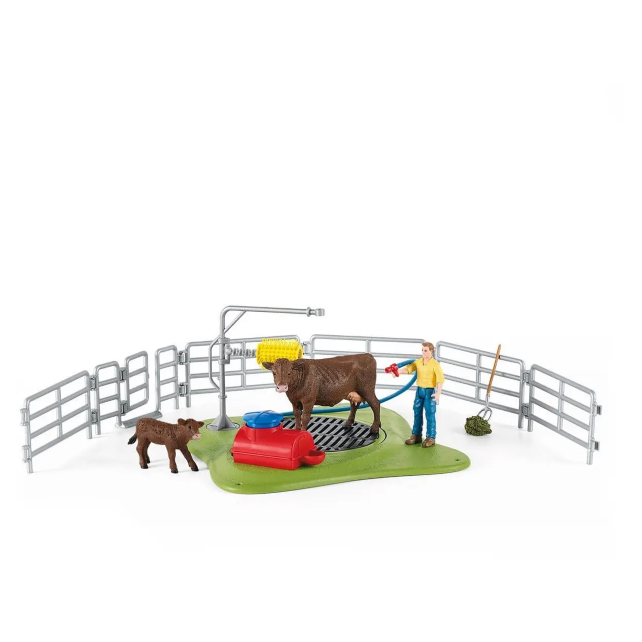 Schleich® Farm World 42529 Kuh Waschstation Spielfiguren-Set