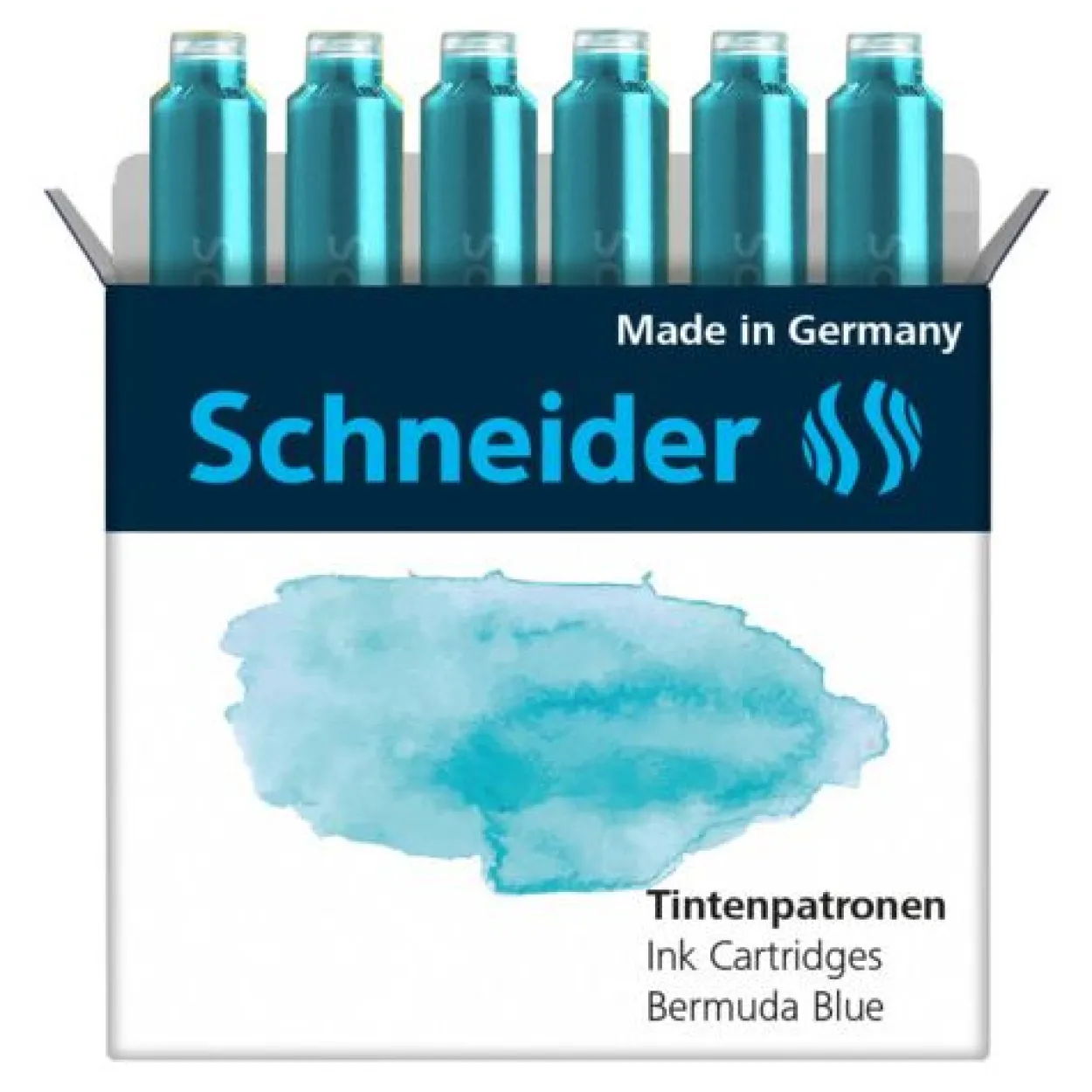 Schneider Pastell Tintenpatronen für Füller Bermuda Blue 6 St.