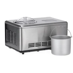 Severin 2-in-1 Eismaschine EZ 7406, mit Joghurtfunktion (edelstahl (gebürstet), für 2.000ml Eiscreme, 180 Watt Kompressor)