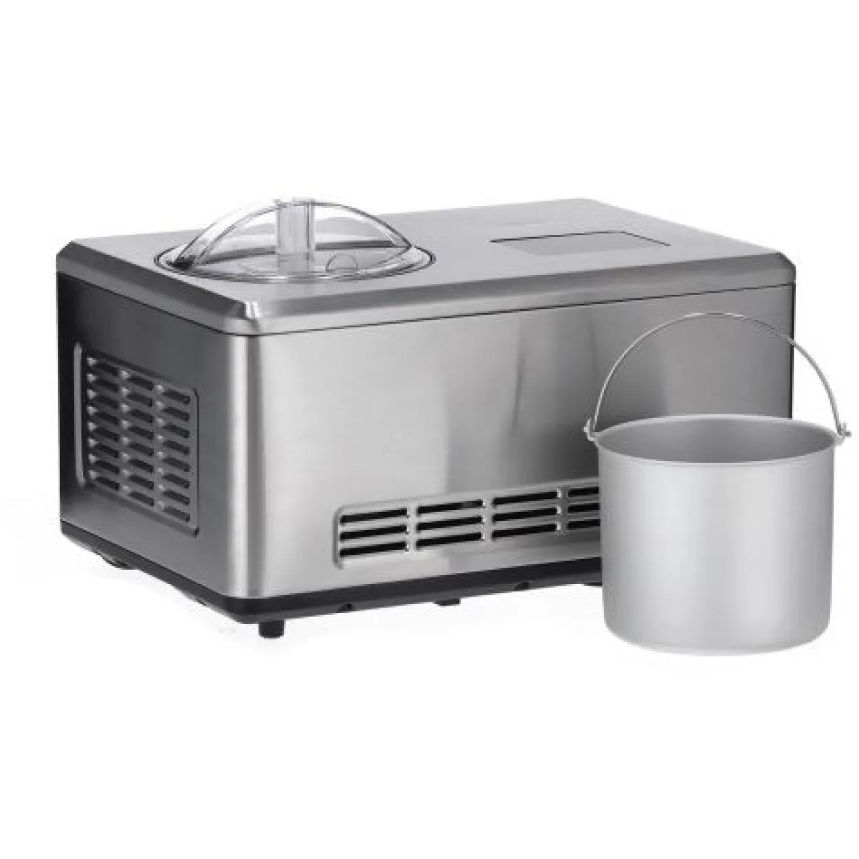 Severin 2-in-1 Eismaschine EZ 7406, mit Joghurtfunktion (edelstahl (gebürstet), für 2.000ml Eiscreme, 180 Watt Kompressor)