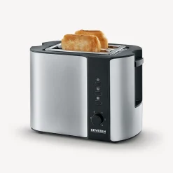 SEVERIN 2-Scheiben-Toaster AT 2589, Edelstahl, schwarz