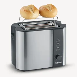 SEVERIN 2-Scheiben-Toaster AT 2589, Edelstahl, schwarz