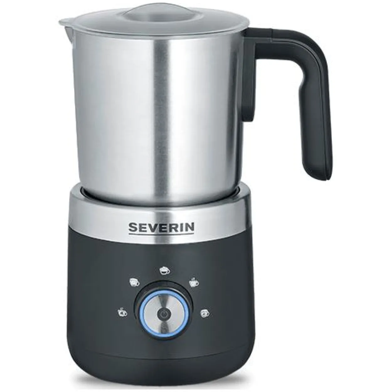Severin SM 3588 SM 3588 Milchaufschäumer Edelstahl (gebürstet), Schwarz (matt) 550 W (SM 3588)