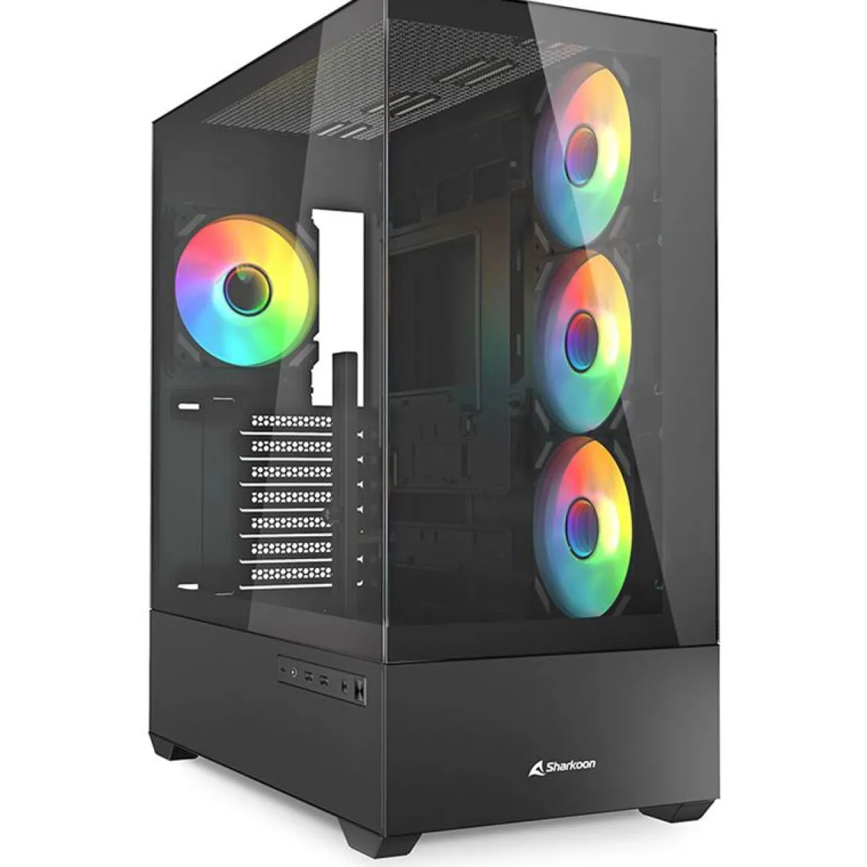 Sharkoon AK6 RGB Midi Tower ohne Netzteil schwarz