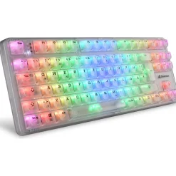 Sharkoon Gaming Tastatur Crystal Shark weiß DE