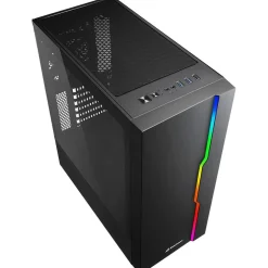 Sharkoon RGB Slider mit Sichtfenster Midi Tower ohne Netzteil schwarz