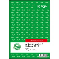 SIGEL Auftrag/Lieferscheine /Rechnungen Formularbuch SD017