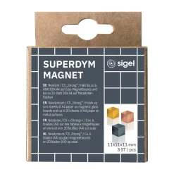 SIGEL 3 C5 "Strong" Magnete farbsortiert 1,1 x 1,1 x 1,1 cm BA724