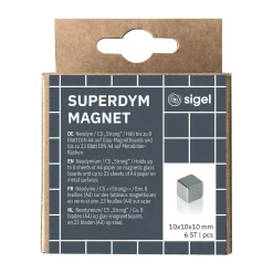 SIGEL 6 C5 Strong Magnete silber 1,0 x 1,0 x 1,0 cm