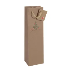 SIGEL 5 Flaschenbeutel Christmas with apples Motiv 10,0 x 35,0 cm
