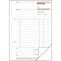 sigel Formularbuch "Rechnung", A5, 2 x 50 Blatt, Blaupapier