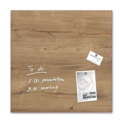 SIGEL Glas-Magnettafel artverum® 48,0 x 48,0 cm Natural Wood