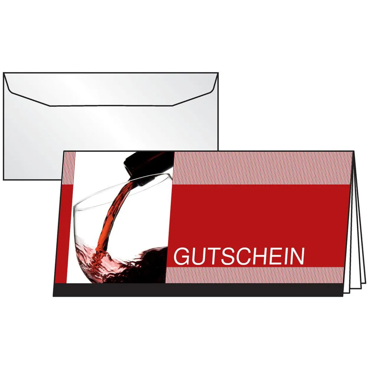 SIGEL 10 Gutscheine Vino Rosso DIN lang