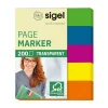 SIGEL Haftmarker transparent Haftmarker farbsortiert 5x 40 Streifen