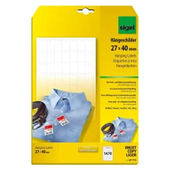 SIGEL Hängeetiketten weiß 27,0 x 40,0 mm blanko, 1.470 St.