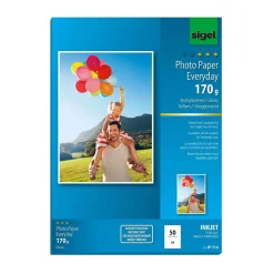 sigel InkJet-Everyday-Foto-Papier, DIN A4, hochglänzend 170g 50 Blatt