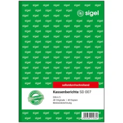 SIGEL Kassenbericht/Bestandsrechnung Formularbuch SD007