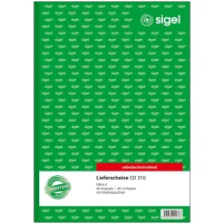 SIGEL Lieferschein mit Empfangsschein Formularbuch SD016