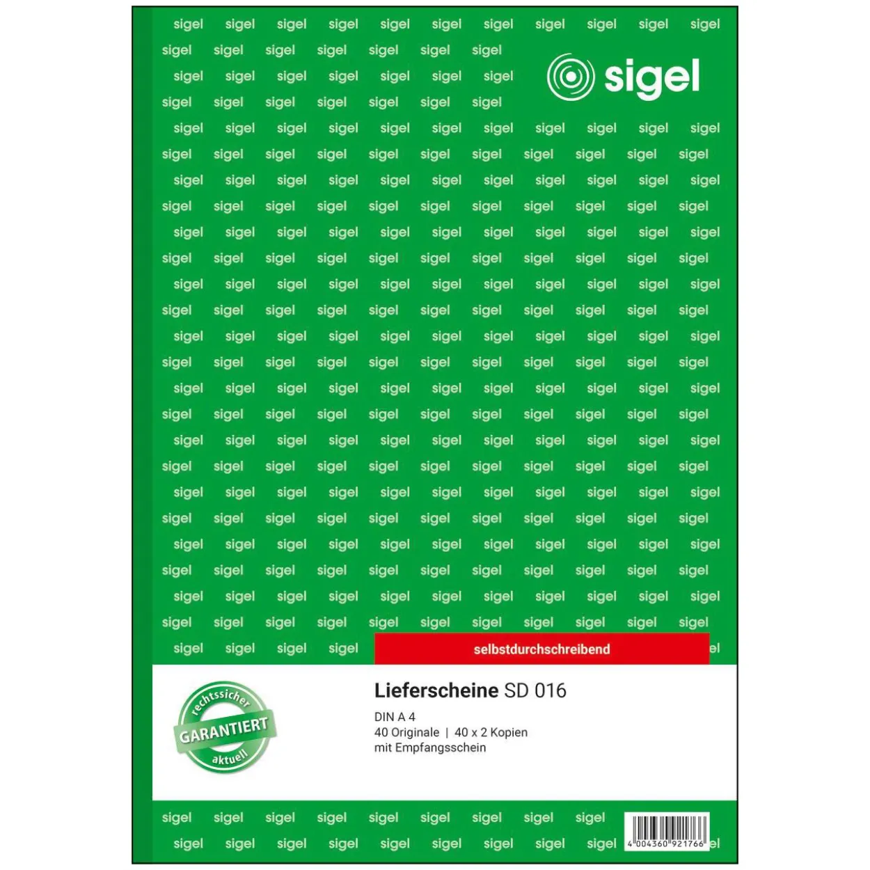 SIGEL Lieferschein mit Empfangsschein Formularbuch SD016
