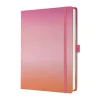 SIGEL Notizbuch JOLIE Bullet A5+ punktraster, pink/rosa/orange Hardcover 200 Seiten