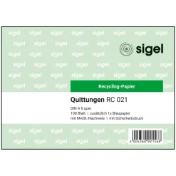 SIGEL Quittung, MwSt. separat ausgewiesen Formularbuch RC021