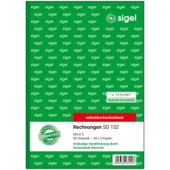 SIGEL Rechnung mit fortlaufenden Nummern Formularbuch SD132