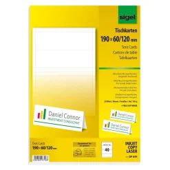 SIGEL Tischkarten 19,0 x 6,0 cm, 40 St.