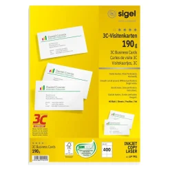 SIGEL 400 Visitenkarten LP791 matt weiß 190 g/qm
