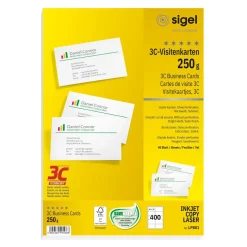 SIGEL 400 Visitenkarten LP801 satiniert weiß 250 g/qm