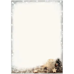 SIGEL Weihnachtsbriefpapier Christmas Candle Motiv DIN A4 90 g/qm 25 Blatt