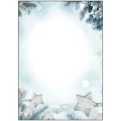 SIGEL Weihnachtsbriefpapier Snow Star Motiv DIN A4 90 g/qm 25 Blatt