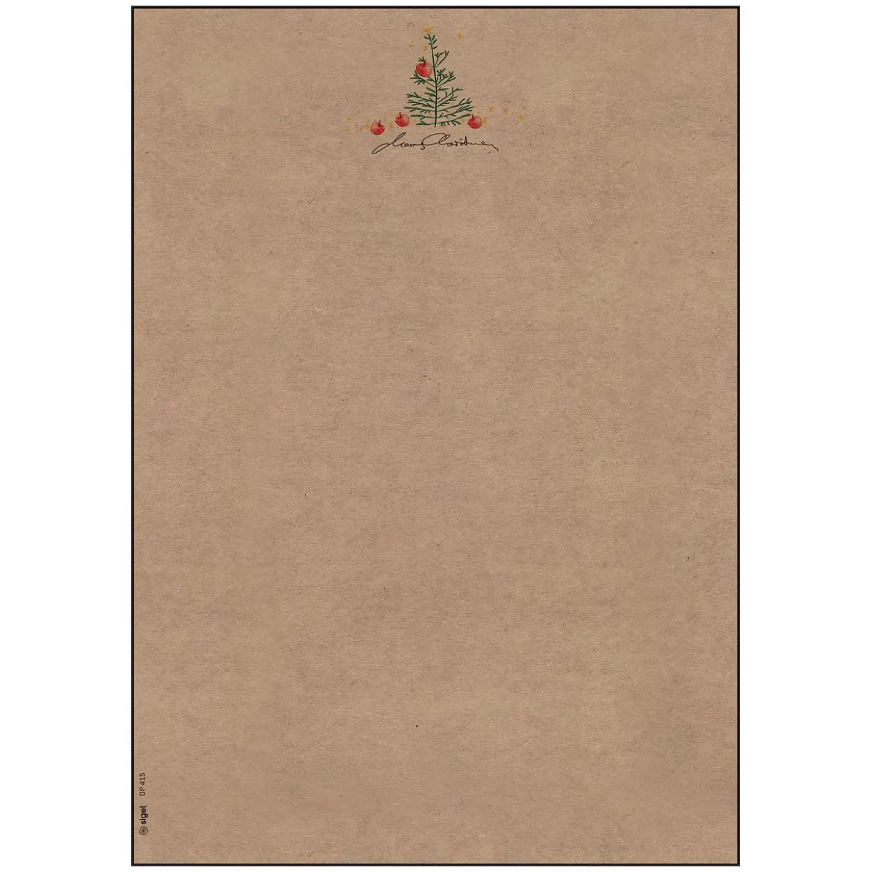 SIGEL Weihnachtsbriefpapier Christmas with Apples Motiv DIN A4 100 g/qm 100 Blatt