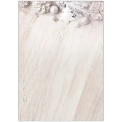 SIGEL Weihnachtsbriefpapier Rustic White Motiv DIN A4 90 g/qm 25 Blatt