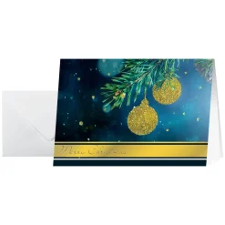 SIGEL 10 Weihnachtskarten Golden Glitter DIN A6
