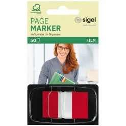 SIGEL Z-Marker Haftmarker rot 50 Streifen