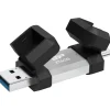 Silicon Power USB-Stick 64GB USB3.2 + Type C C51 Black