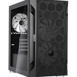 Silverstone Fara H1M Pro Micro-ATX Gehäuse Tempered Glass, ARGB, schwarz, ohne Netzteil, mit Sichtfenster