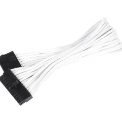 Silverstone 24-Pin 30cm sleeved weiß ATX Verlängerung für Netzteile (SST-PP07-MBW)