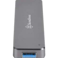 Silverstone SST-MS09C externes M.2-SATA-SSD Gehäuse silber