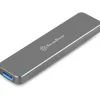 Silverstone SST-MS09S, M.2 SSD auf USB-A 3.1 Gehäuse, silber