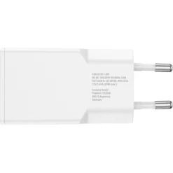 4smarts Netzladegerät PDPlug Slim 20W GaN 1C und USB-C Kabel 1,5m weiß