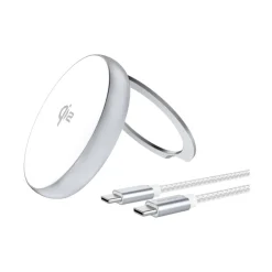 4smarts Qi2 Charger Kickstand silber / weiß